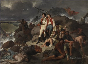 Warship Painting - Episodio de la batalla de Trafalgar 1862 Francisco Sans y Cabot Naval Battles